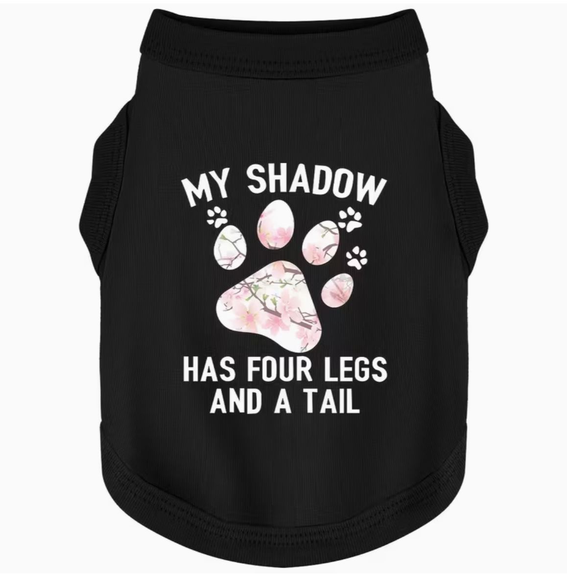 My Shadow Flower Design Dog Shirt 4XL