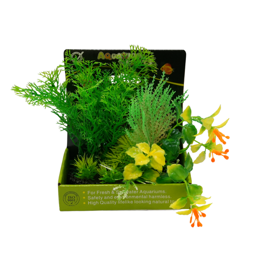 Yusee Aquarium Decorations - Artificial Plant YM-2602 [Height:15cm]