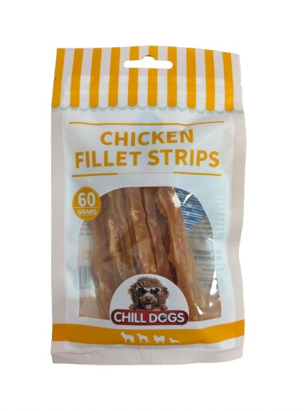 Chill Dog Treats Chicken Strips 60g