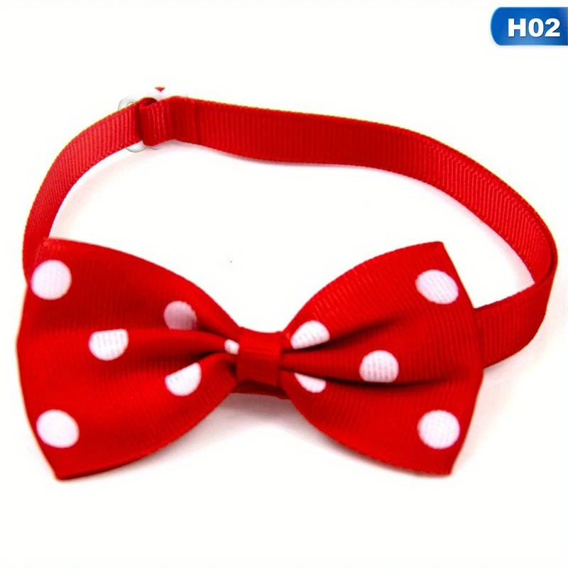 Polka Dot Bow Tie Pet Dog Collars