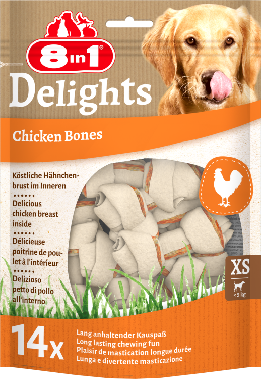 8in1 Delights Bones in Bag XS, 14 pcs 168 g