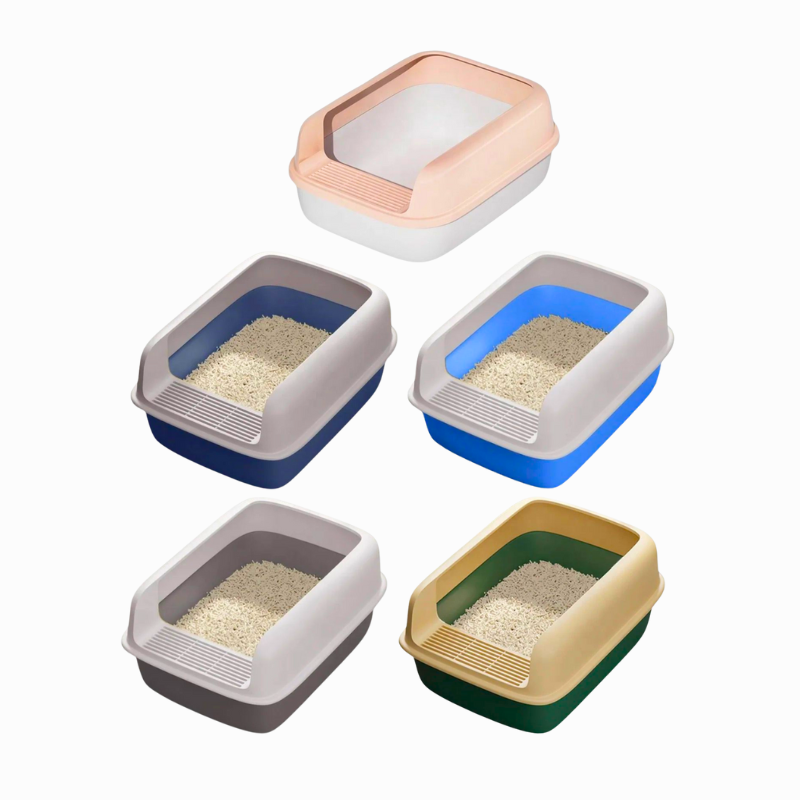 Semi Closed Cat Litter Box