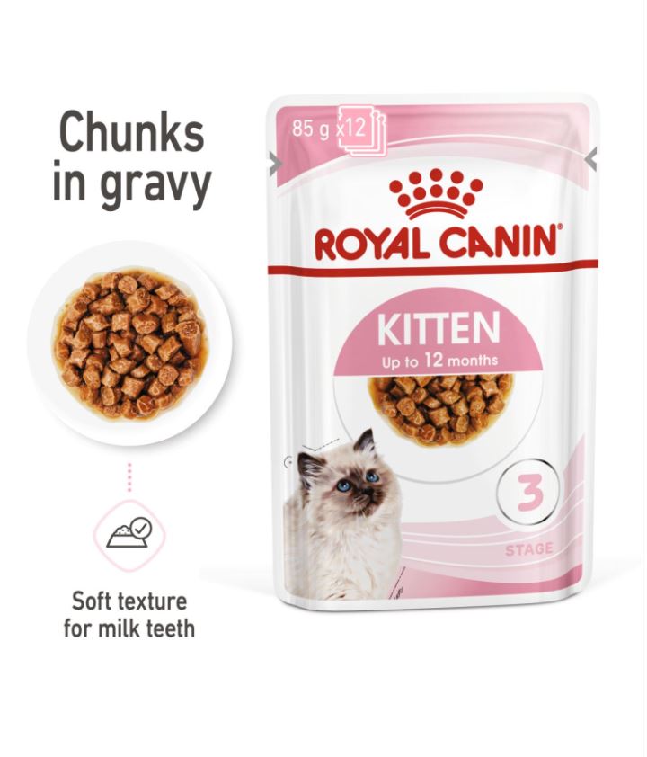 Feline Health Nutrition Kitten Gravy (Wet Food - Pouches) 12 x 85 g