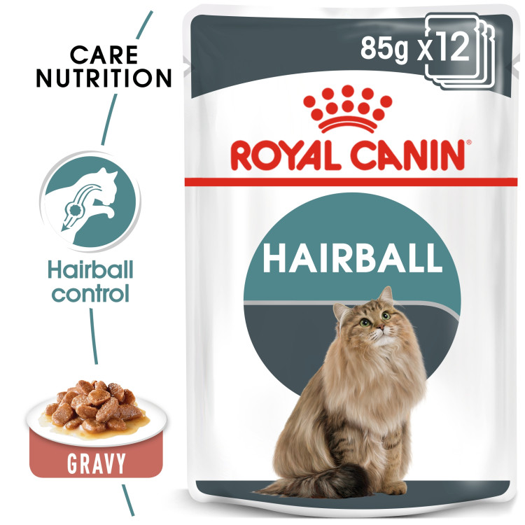 Royal Canin Feline Care Nutrition Hairball Care Gravy (Wet Food - Pouches) 12 x 85 g