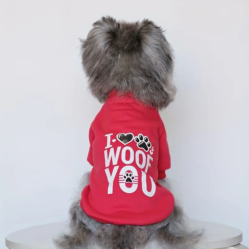 I Woof You Dog Sweatshirt XL Small Breed