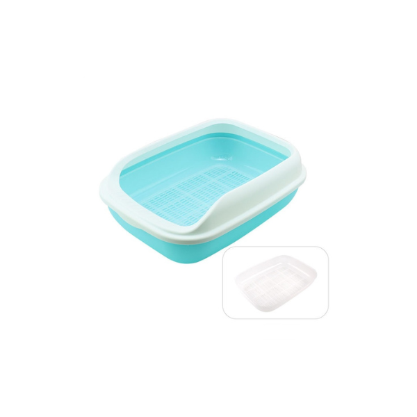 Semi-Closed Cat Litter Box With Filter Net Blue 49*36*17