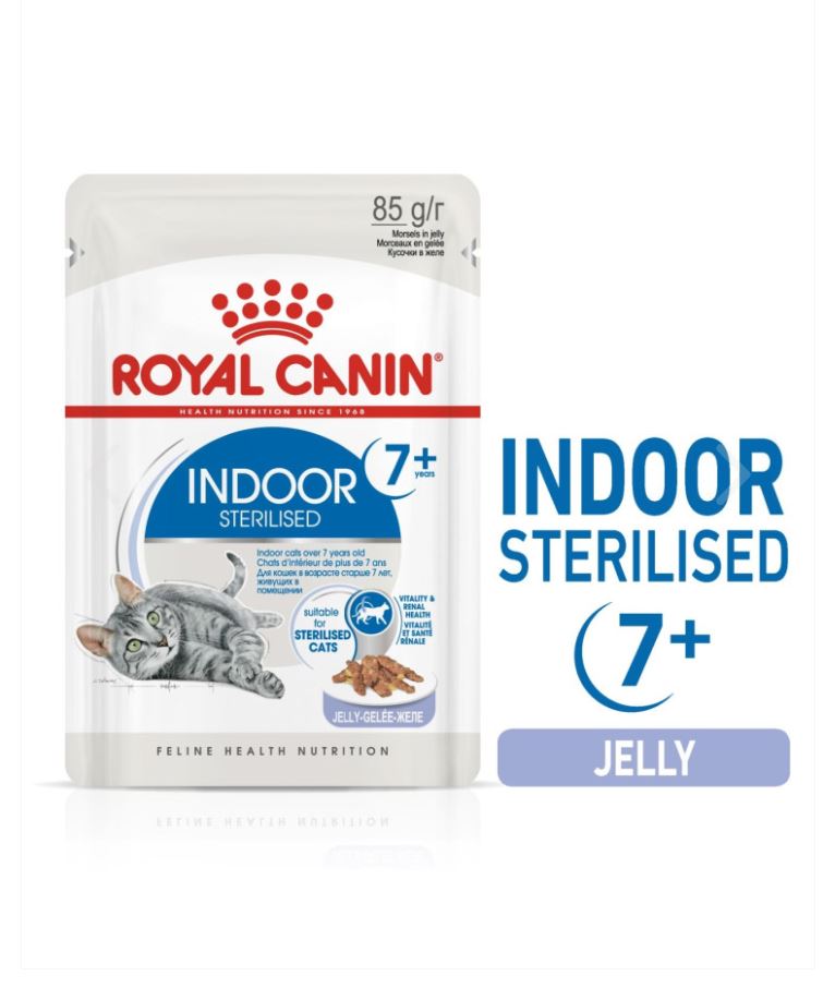 Feline Health Nutrition Indoor 7+ Jelly (Wet Food - Pouches) 12 x 85 g