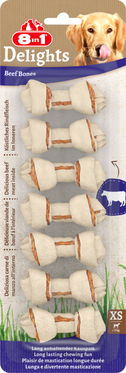 8in1 Delights Beef Bones XS  7 pcs, 84 g