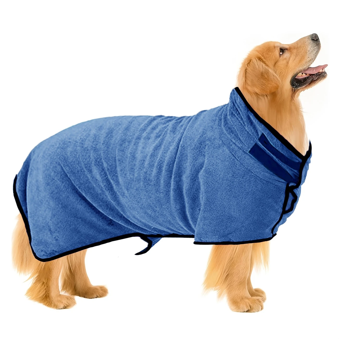 Ultra-Soft Microfiber Dog Bathrobe - Blue XL