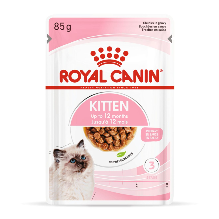 Royal Canin Kitten Gravy (WET FOOD - Pouches) 12 x 85g