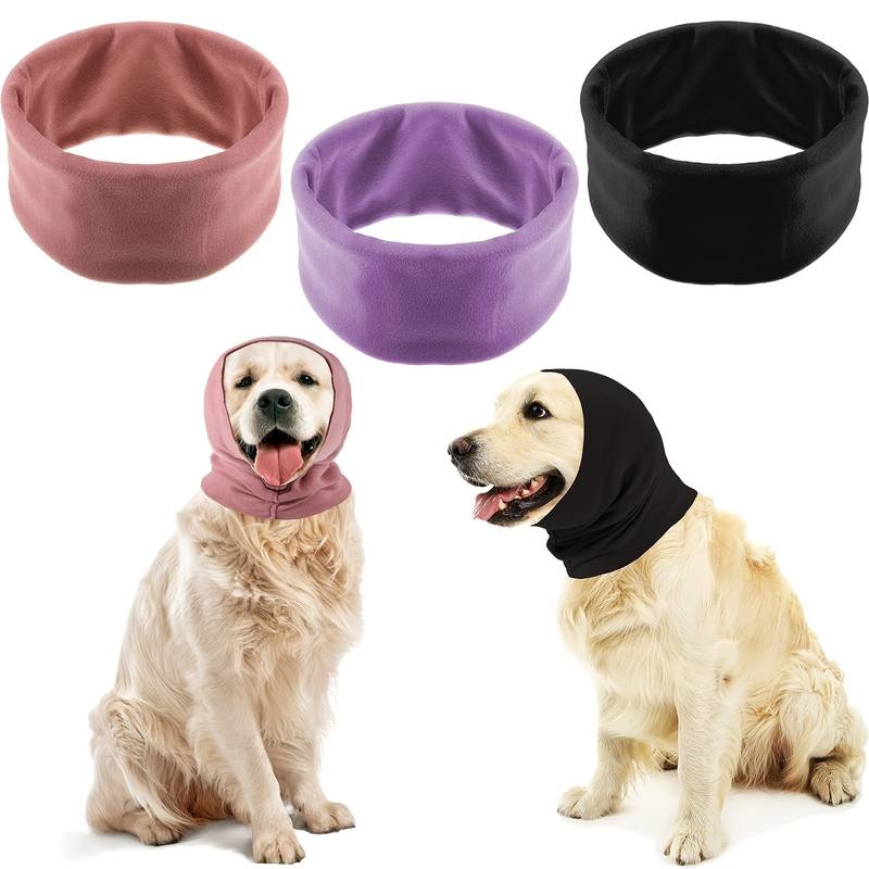 Dog Grooming Ear Cover Anti-Noise Ear Wrap (Black)
