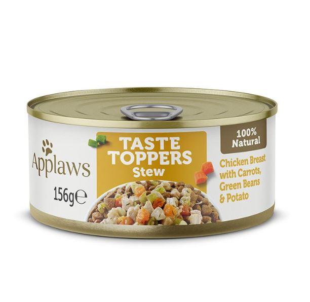 Applaws Taste Toppers Stew Chicken with Vegetables Wet Dog Food 156g Tin