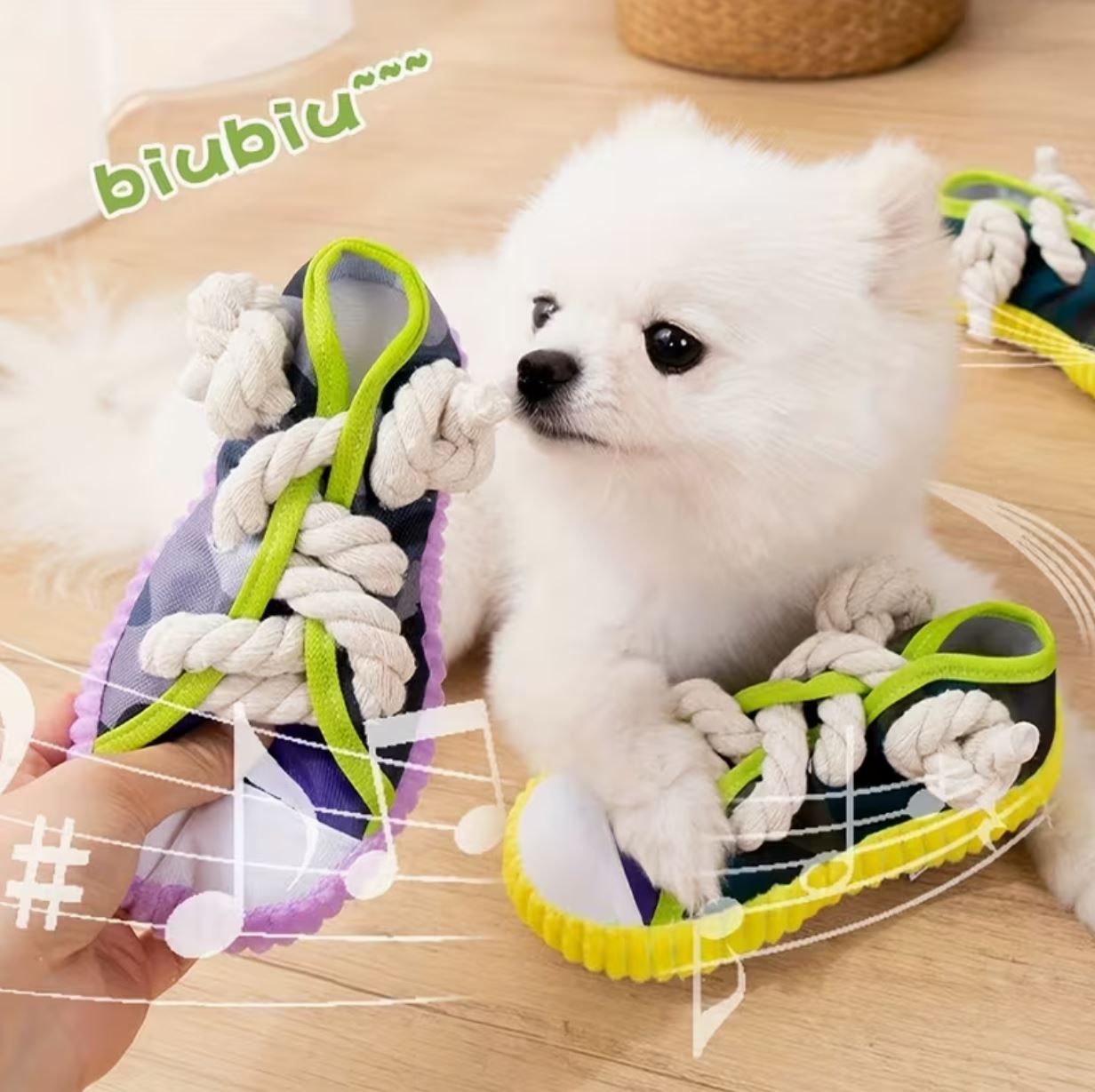 Rope Knot Design Dog Shoe Toy
