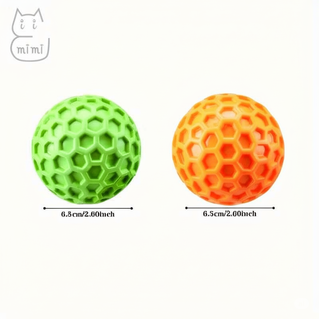 Hexagon Squeaky Chew Balls