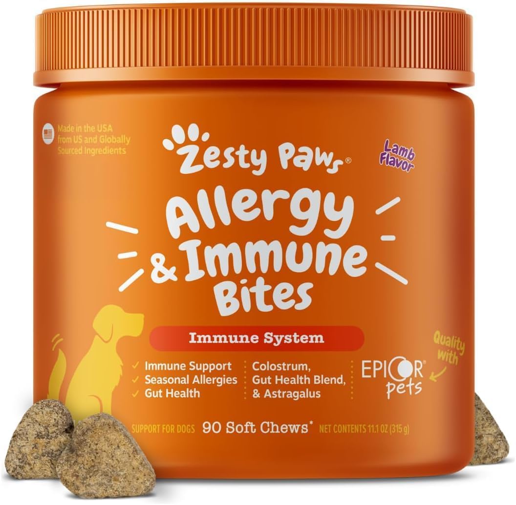 Allergy & Immune Bites For Dog - Lamb Flavor - 90 Count Soft Chews