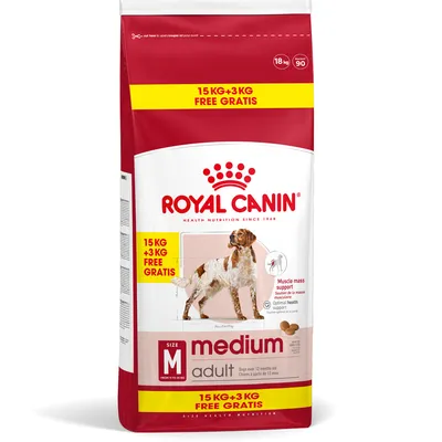 Royal Canin Medium Adult 15 + 3kg (Bonus)