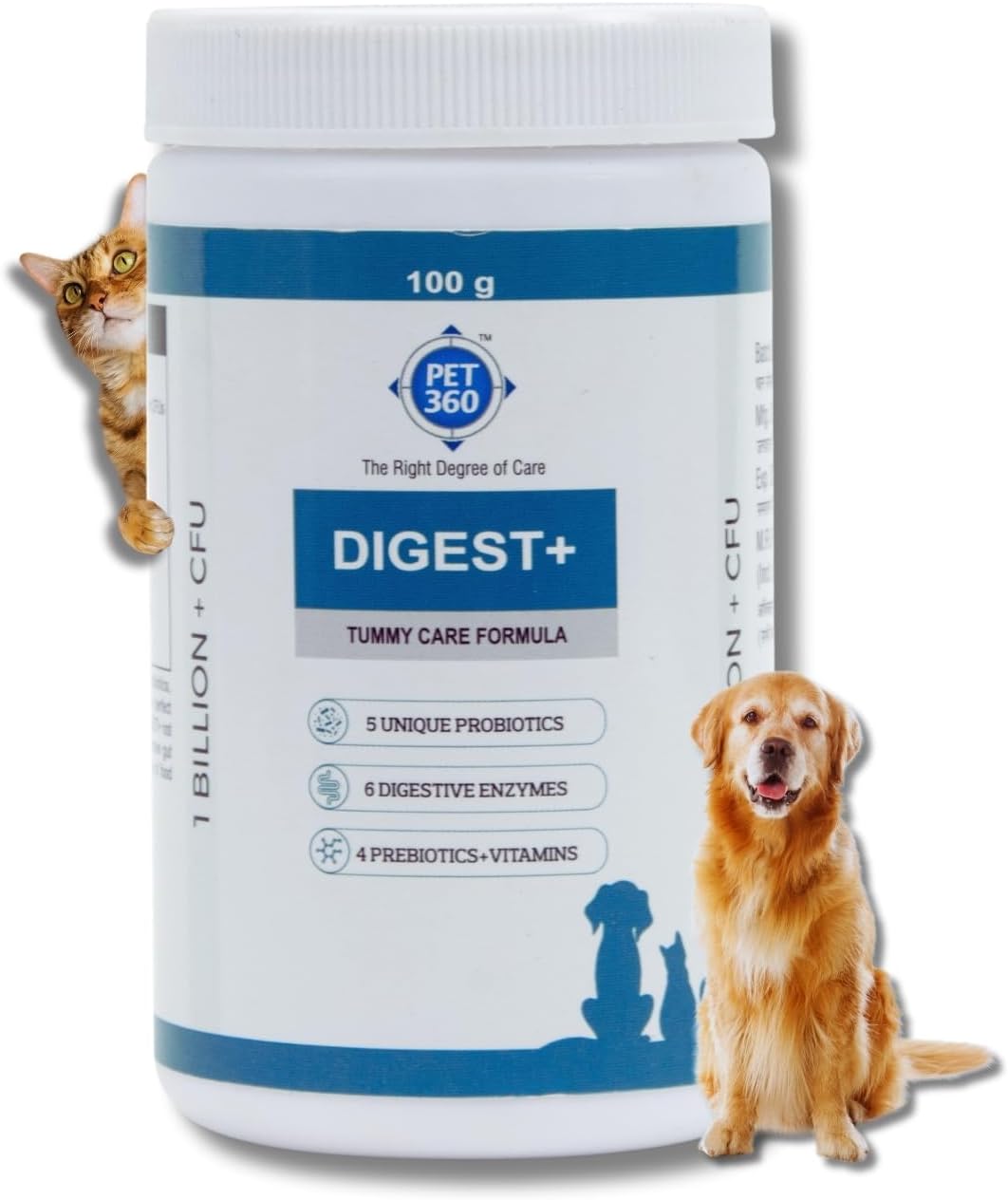 Digest+ Tummy Care Formula - 100 gm | Gut Health Supplement for Dogs & Cats