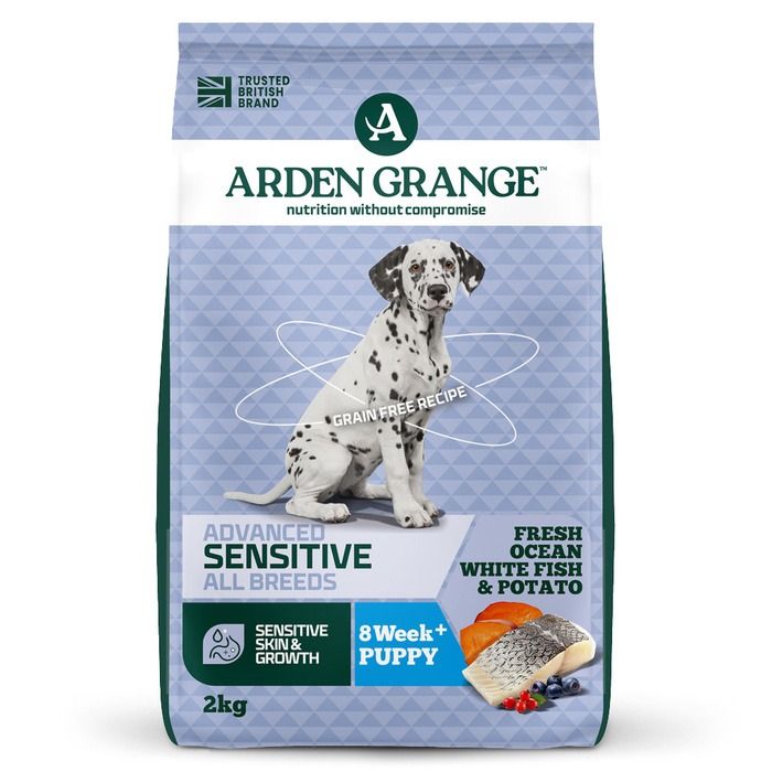 Arden Grange Advanced Sensitive All Breeds Puppy Fresh Ocean White Fish & Potato Dry Dog Food