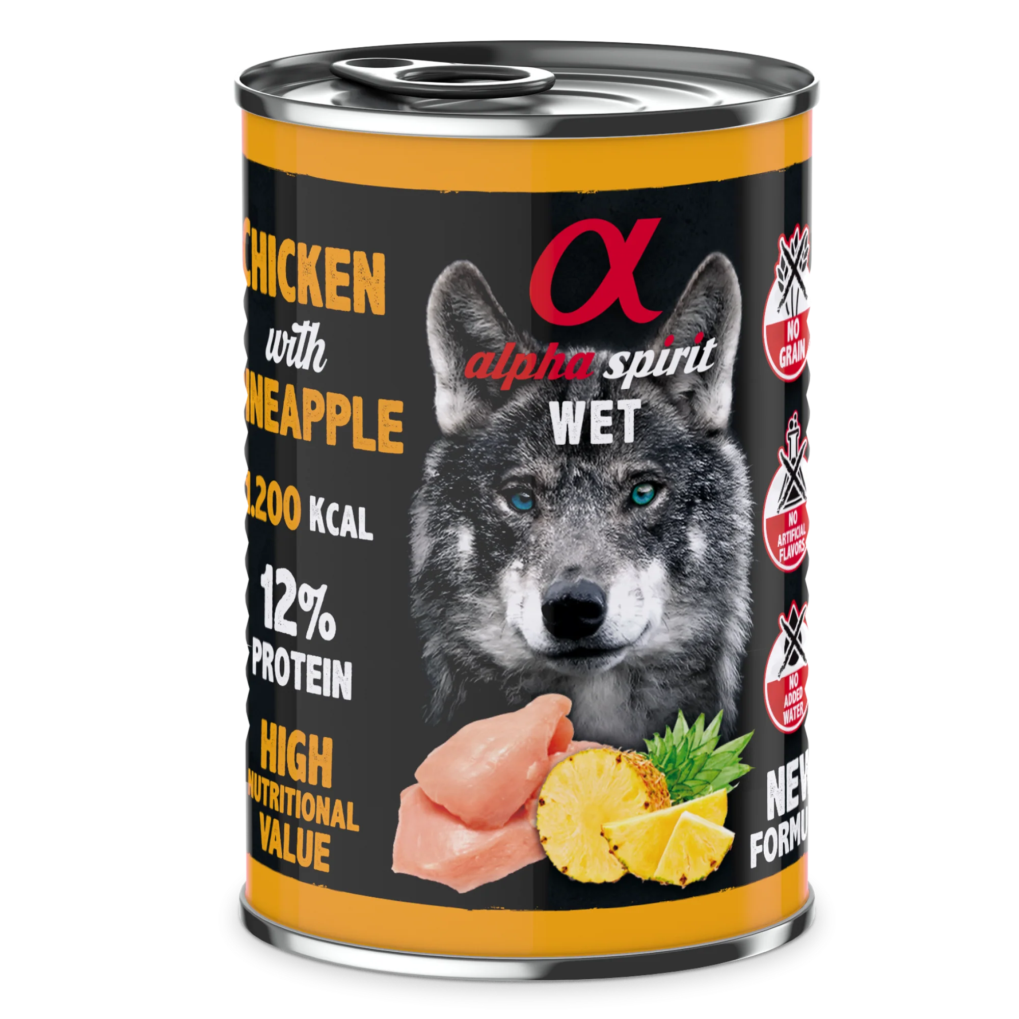 Alpha Spirit Canned Dog Food Chicken With Pineapple 400 g