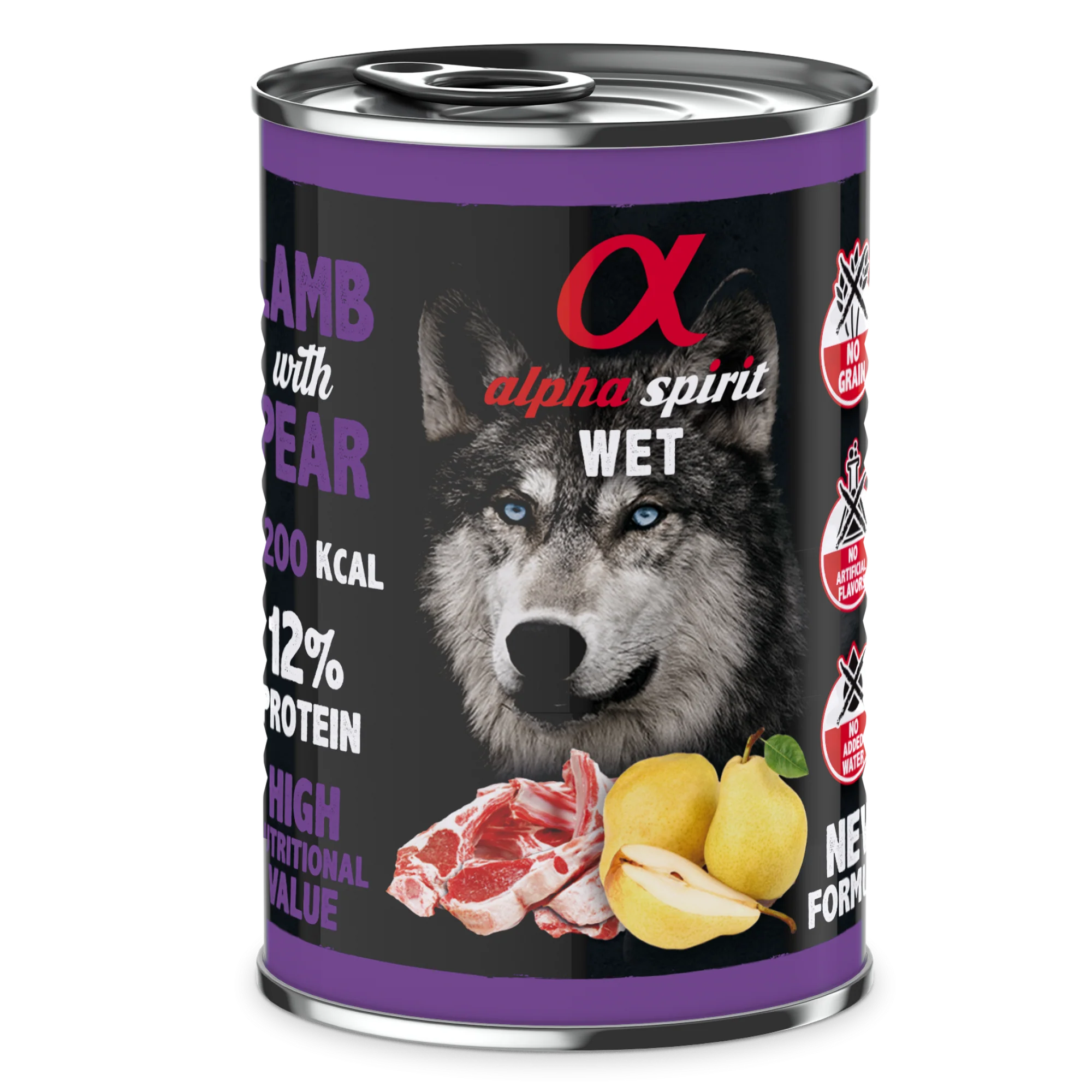 Alpha Spirit Canned Dog Food Lamb With Pear 400 g