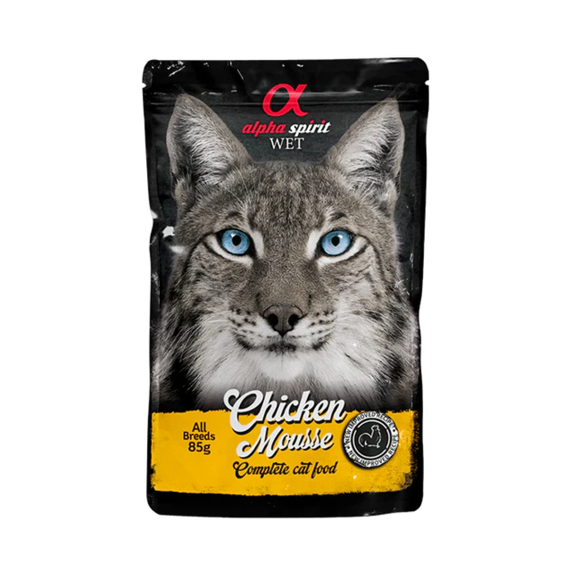 Alpha Spirit Chicken Mousse for Cats, 24 x 85 g Pouches