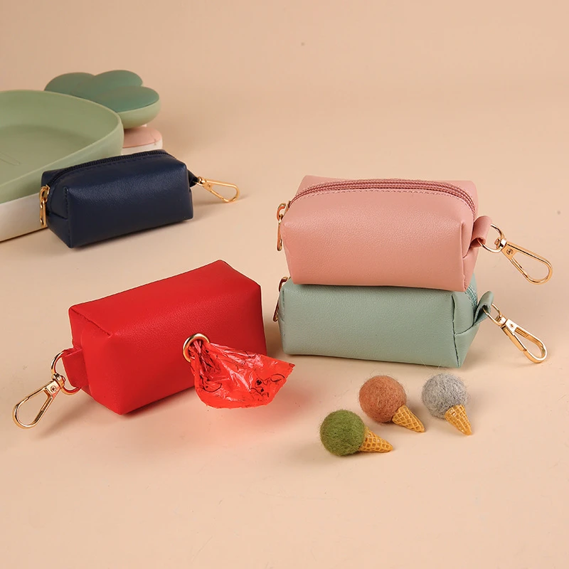 Leather Dog Poop Bag Holder