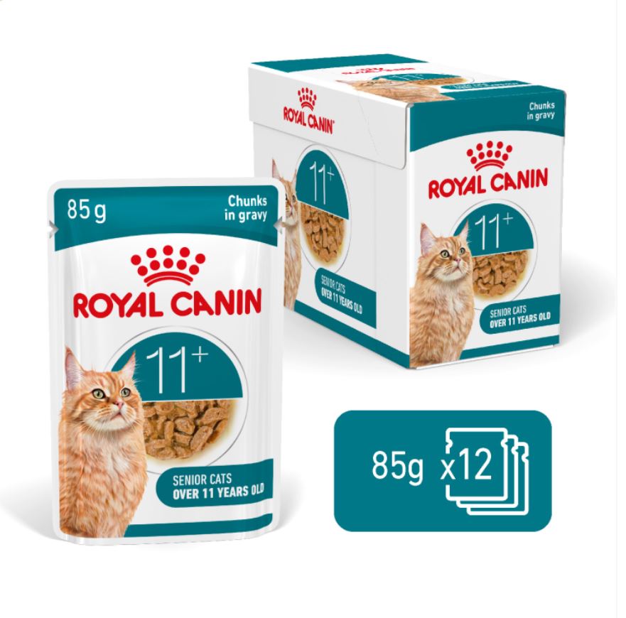 Royal Canin Feline Health Nutrition Ageing 11+ Jelly (Wet Food - Pouches) 12 x 85 g
