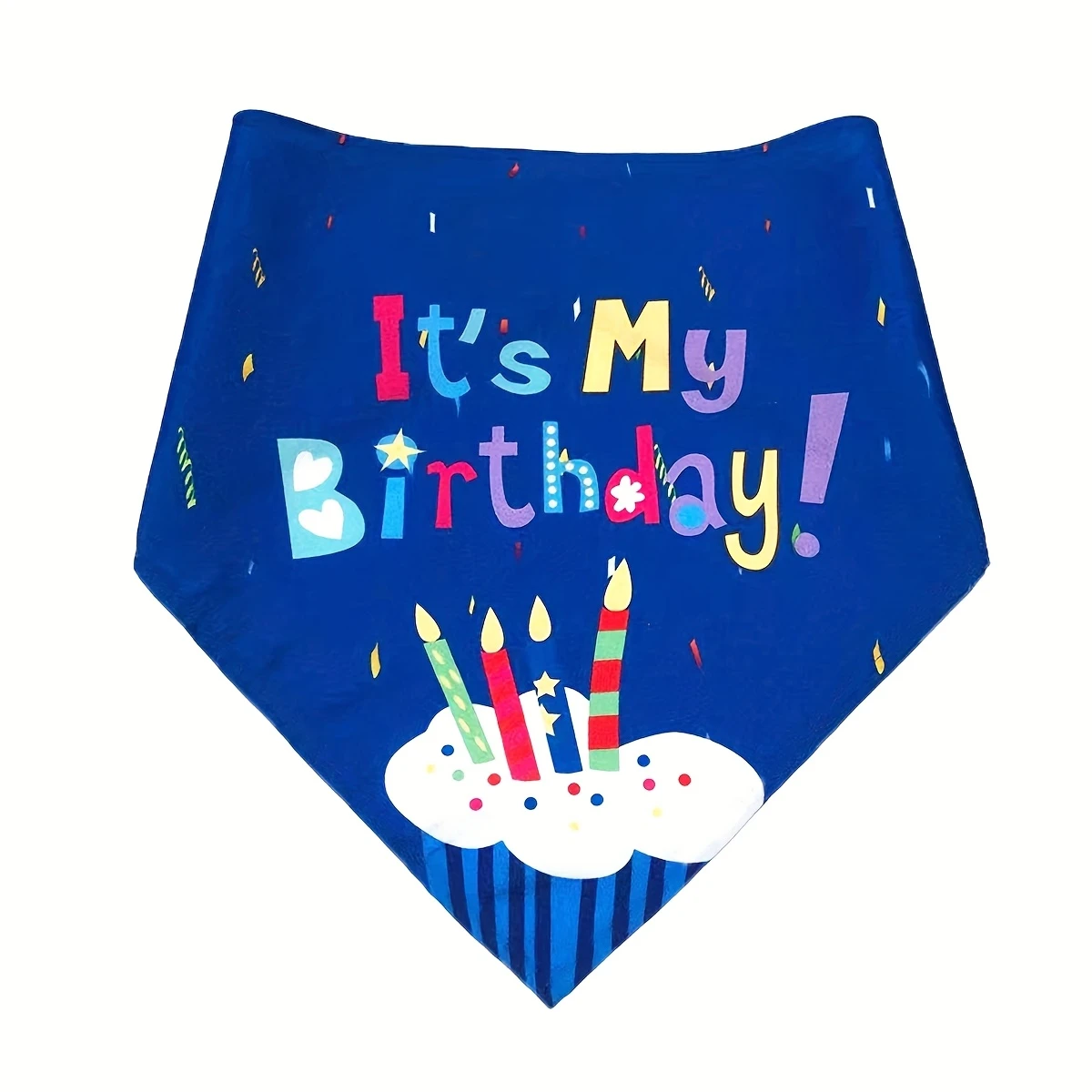 Dog and Cat Birthday Triangle Scarf