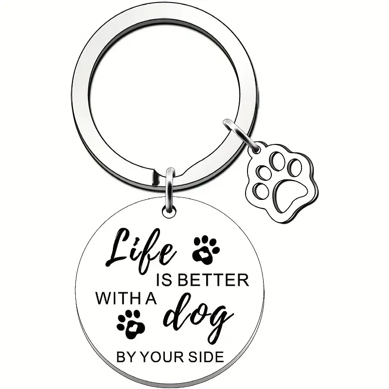 Life Is Better With A Dog Keychain