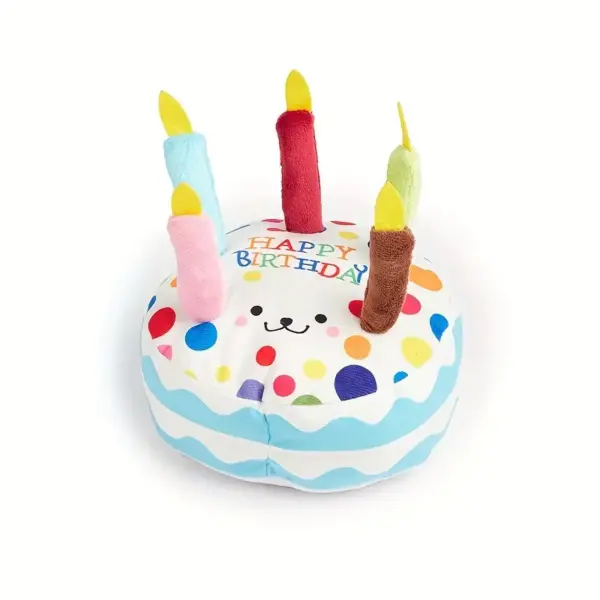 Birthday Cake Pet Toy Blue