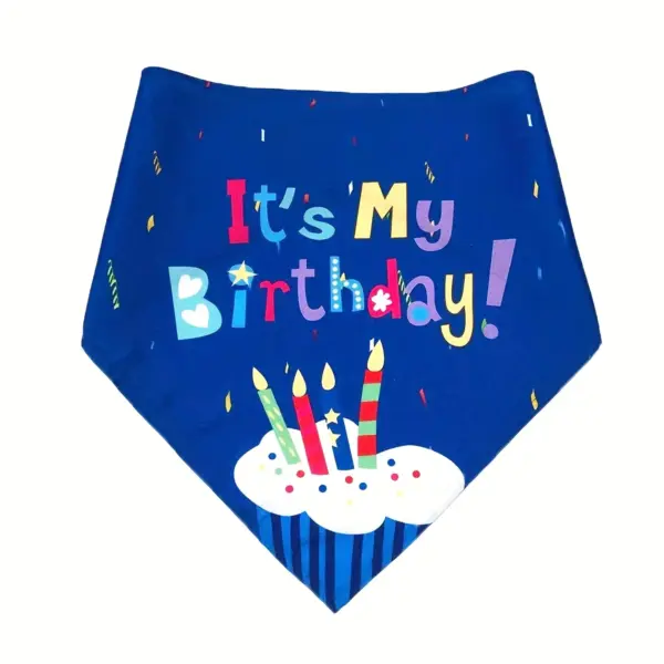 Dog and Cat Birthday Triangle Scarf