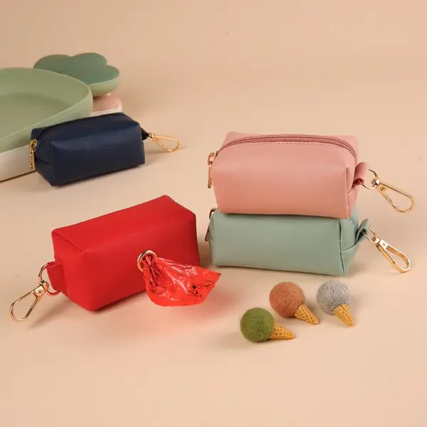 Leather Dog Poop Bag Holder
