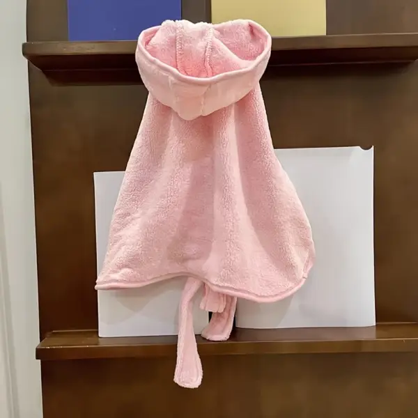 Ultra-Absorbent Microfiber Pet Bathrobe - Pink