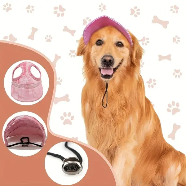 Tail Up Baseball Cap for Dogs Medium Pink