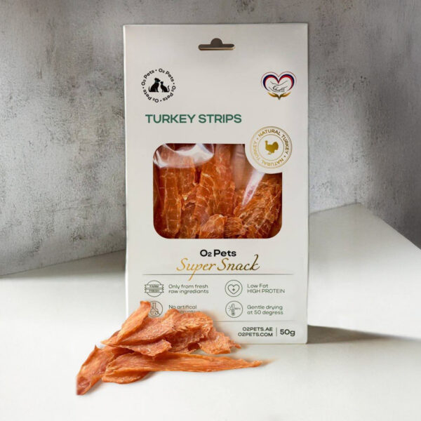 O2PETS Super Snack Treats Turkey Strips