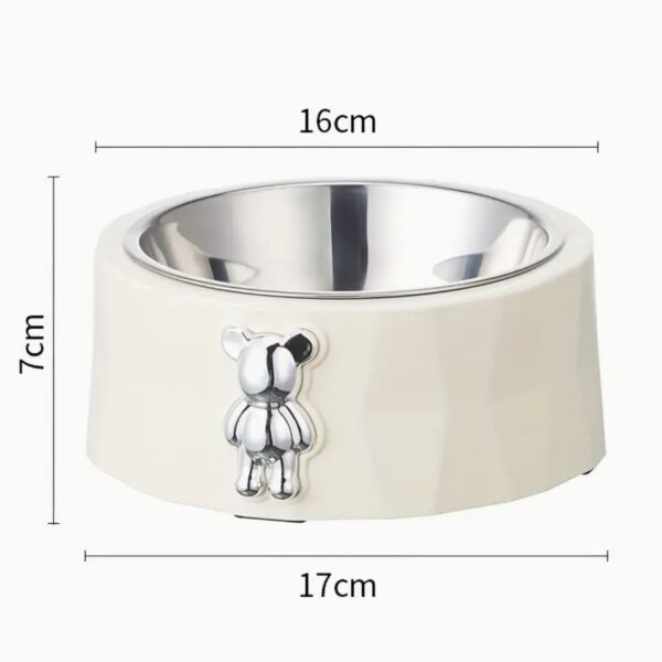 Petite Stone Bear Dog Bowl