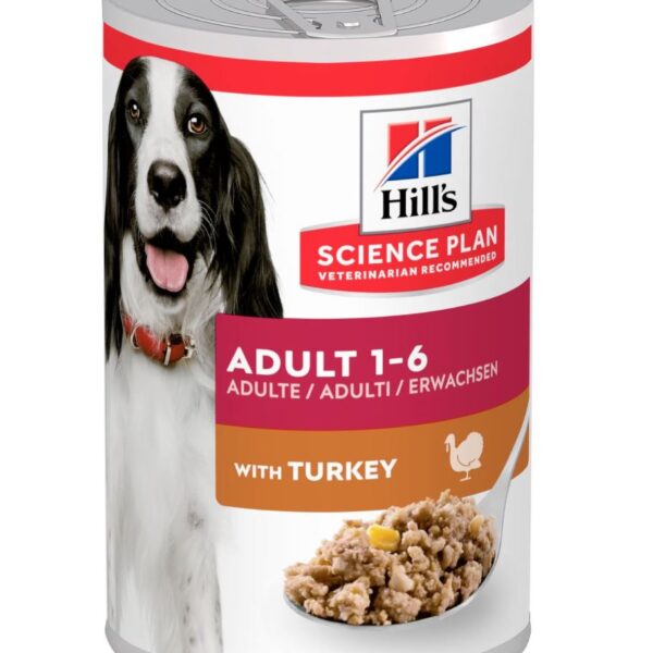 Hill’s Science Plan Adult Dog Food with Turkey (12x370g)
